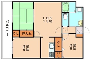 プレアール新飯塚の物件間取画像